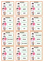 Náhled - Aktivitätenkarten - Englisch - Basic words (A1) - boční 2