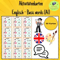 Náhled - Aktivitätenkarten - Englisch - Basic words (A1) - krycí list