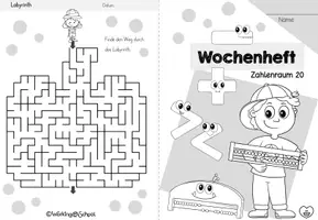 Vorschau - Arbeitsblätter - Wochenheft Mathe 5 (Zahlenraum 20) - Seite 1