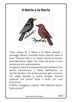 anteprima - Esercizi - IL MERLO E LA MERLA STORIA CON DOMANDE DI COMPRENSIONE - Pagina 1