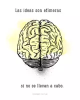 Vista previa - Decoración del aula - Ilustración Cerebro Bombilla Psicología (Lala) - Portada