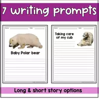 Voorbeeld - Polar bear writing paper and craft | Montessori winter activities - Pagina 1