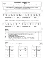 Vorschau - Klassenarbeiten - Klassenarbeit Jg.7 - Schaubilder, proportionale und antiproportionale Zuordnungen - Seite 1