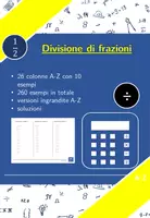 anteprima - Esercizi - Divisione di frazioni | matematica | 26 colonne - Pagina di copertina