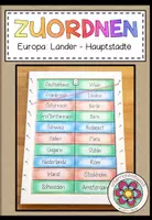 Vorschau - Mal- und Bastelvorlagen - ZUORDNEN: Europa - Länder und Hauptstädte - Deckblatt