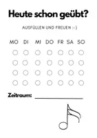 Vorschau - Merkblätter - Tagesübersicht für motiviertes Üben: Übe-Tracker (A4) - Deckblatt