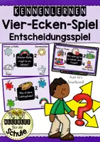 Vorschau - Spiele - Vier-Ecken-Spiel Kennenlernen Grundschule – Bewegungsspiel & Entscheidungsspiel (Klasse 2–4) | Schulstart & Klassengemeinschaft - Deckblatt