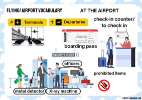 Vista previa - Tarjetas / Manipulativos - Flying/ Airport Vocabulary - a picture dictionary - página 3