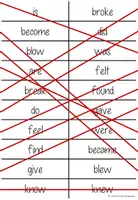 Vorschau - Mal- und Bastelvorlagen - ZUORDNEN: Irregular verbs (past simple) - Seite 3