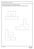 Vorschau - Arbeitsblätter - Formen nachlegen mit Pentominos - Seite 3