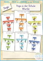 Vorschau - Bildkarten - Kinderyoga Würfel mit Übungen passend zum Poster - Deckblatt