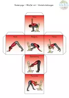 Vorschau - Bildkarten - Kinderyoga Würfel mit Übungen passend zum Poster - Seite 1
