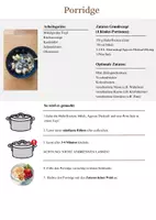 Vorschau - Arbeitsblätter - Grundrezept Porridge mit optionalen Zutaten - Deckblatt