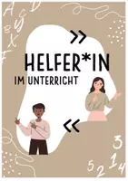 Vorschau - Poster - Helfer*in im Unterricht - Deckblatt