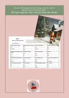 Vorschau - Arbeitsblätter - Bingo après les vacances de Noël - Deckblatt
