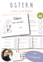 Vorschau - Arbeitsblätter - Oster-Miniarbeitsheft "Lesen und Malen" für die 1. Klasse - Deckblatt