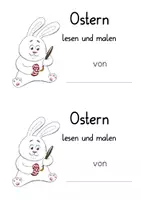 Vorschau - Arbeitsblätter - Oster-Miniarbeitsheft "Lesen und Malen" für die 1. Klasse - Seite 1