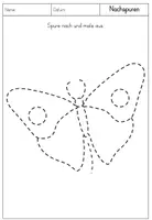 Vorschau - Mal- und Bastelvorlagen - Graphomotorik / Nachspuren - Frühling 11 Motive - Vorschule / Anfangsunterricht - Seite 2