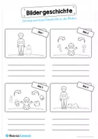 Vorschau - Arbeitsblätter - Bildergeschichte schreiben: Das schreiende Baby - Seite 1
