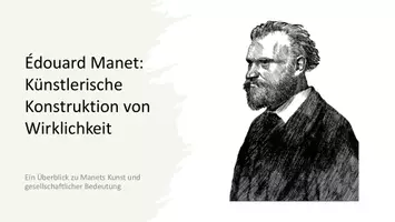Vorschau - Präsentationen/Tafelbilder - Édouard Manet: Künstlerische Konstruktion von Wirklichkeit - Deckblatt
