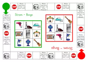 Vorschau - Spiele - Strom / Energieumwandlung: Bingo (Spiel) - Sachunterricht - Kl. 3/4 - Seite 1