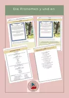 Vorschau - Arbeitsblätter - Einführung der Pronomen y und en - Deckblatt