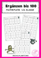 Vorschau - Arbeitsblätter - Ergänzen bis 100 - Den Robotern fehlen die Schrauben! - Deckblatt