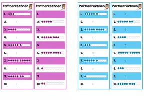 Vorschau - Spiele - Materialpaket - Partnerrechnen bis 10 - Klasse 1 - Seite 3
