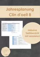 Vorschau - Anderer Materialtyp - Jahresplanung für das Französischlehrmittel Clin d'œil 8 - Deckblatt