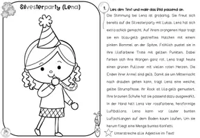Vorschau - Arbeitsblätter - Lies genau! - "Silvesterparty" - Kl. 1+2 - Seite 3