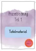 Vorschau - Präsentationen/Tafelbilder - Prozentrechnen Teil 1 Tafelmaterial - Deckblatt
