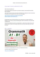 Vorschau - Unterrichtsreihen - Lernen mit Uwe: Grammatik A1 – B1 030 der Imperativ - Deckblatt