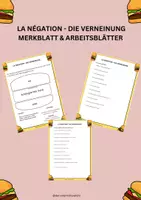 Vorschau - Arbeitsblätter - Einführung der Verneinung « ne..pas » - Deckblatt
