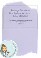 Vorschau - Unterrichtsreihen - Unterrichtseinheit editierbar I Frühlings Erwachen I Wedekind - Deckblatt