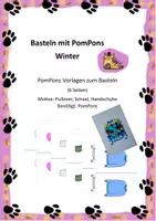 Vorschau - Mal- und Bastelvorlagen - Basteln mit PomPons Winter - Deckblatt
