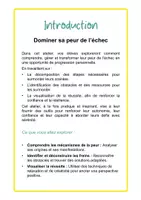 Aperçu - Préparation de séance / Séance complète - Dominer sa peur (collège et lycée) - Page 1
