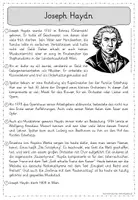 Vorschau - Arbeitsblätter - Leseübungen zum sinnentnehmenden Lesen: Joseph Haydn - Seite 1