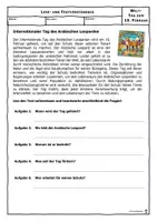 Vorschau - Arbeitsblätter - 02-10 Internationaler Tag des Arabischen Leoparden - Deckblatt