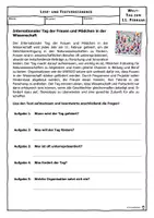 Vorschau - Arbeitsblätter - 02-11 Internationaler Tag der Frauen und Mädchen in der Wissenschaft - Deckblatt