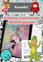 Vorschau - Mal- und Bastelvorlagen - Kunstbild: Kamelle! Karneval, Fasnacht, Fasching, mit Bewertungsbogen und Anleitung - Deckblatt