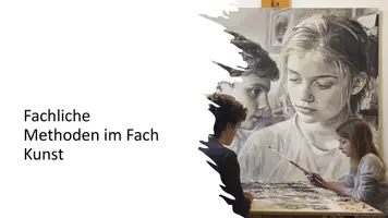Vorschau - Präsentationen/Tafelbilder - Fachliche Methoden im Fach Kunst - Analyse - Deckblatt