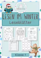 Vorschau - Arbeitsblätter - Winter - Leseblätter - Leseübungen Klasse 1 - Deckblatt