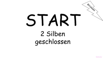 Vorschau - Präsentationen/Tafelbilder - Blitzlesen - 2 Silben - geschlossene Akzentsilbe - PPT zum Anpassen - Seite 1