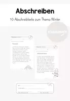 Vorschau - Arbeitsblätter - Abschreibtexte zum Thema Winter - Deckblatt
