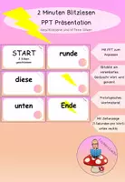 Vorschau - Präsentationen/Tafelbilder - Blitzlesen - 2 Silben - mit PPT zum Anpassen - Deckblatt