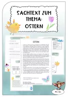 Vorschau - Unterrichtsreihen - Ostern: Informationen aus einem Sachtext entnehmen - Deckblatt
