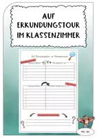 Vorschau - Arbeitsblätter - Auf Erkundungstour im Klassenzimmer - Deckblatt