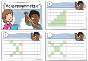 Vorschau - Spiele - Achsensymmetrie - Freiarbeitskartei - Seite 2