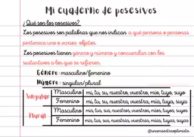 Vista previa - Hojas de trabajo - Mi cuaderno de posesivos (Educación Primaria) - página 2