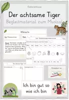 Vorschau - Stundenentwürfe - Der achtsame Tiger - Materialpaket zur Begleitung des Musikhörspiels (Achtsamkeit) - Deckblatt
